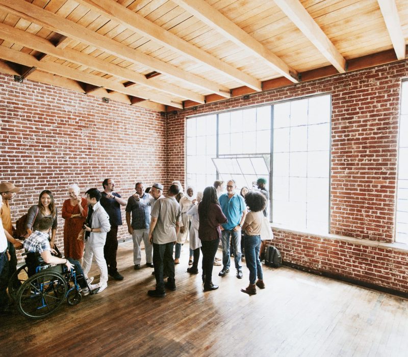 Diverse people in a workshop